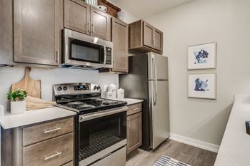 Stainless appliances at Village Place Apartments, Romeoville, 60446